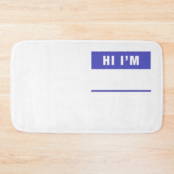 Item preview, "HI I'M" Basic Blank Name Tag Blue designed and sold by 622Strands.