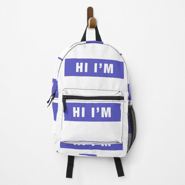 Item preview, "HI I'M" Basic Blank Name Tag Blue designed and sold by 622Strands.