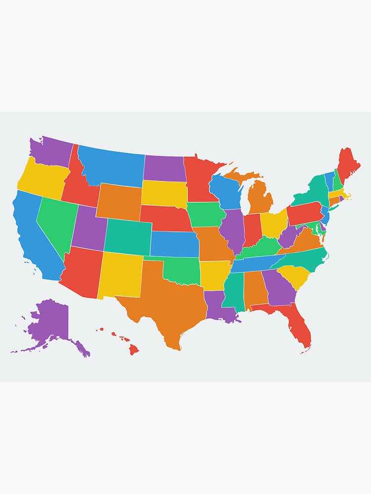 quot United States Map quot Sticker for - Bg,f8f8f8 Flat,750x,075,f Pad,750x1000,f8f8f8.u9