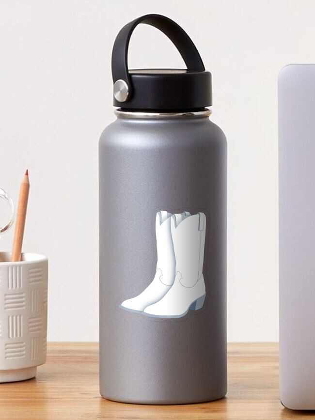 40 oz White Western Boot Tumbler – SVM Boutique