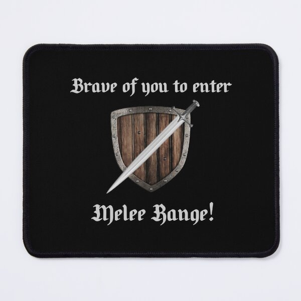 Item preview, Melee Range Sword & Shield - Design #2 (On Black) designed and sold by epinkb.
