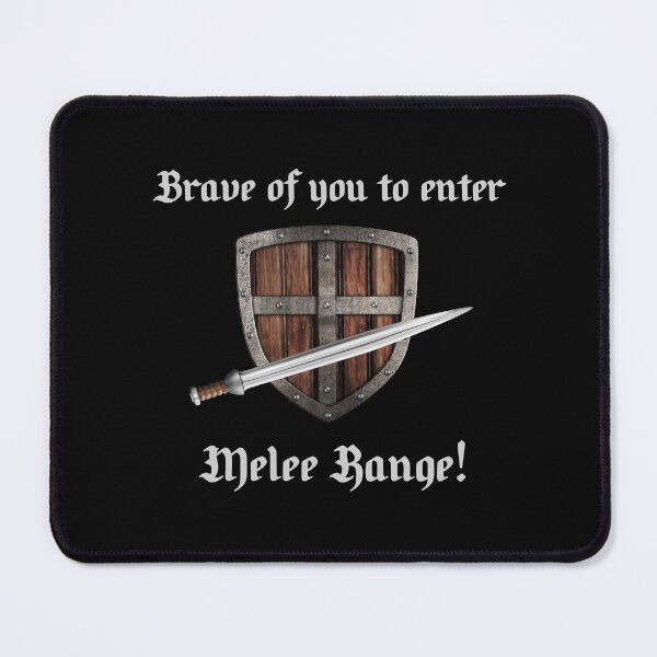 Item preview, Melee Range Sword & Shield - Design #1 (On Black) designed and sold by epinkb.