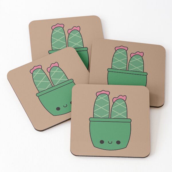 Item preview, Cute Kawaii Cactus In Green Pot designed and sold by KawaiiByDice.