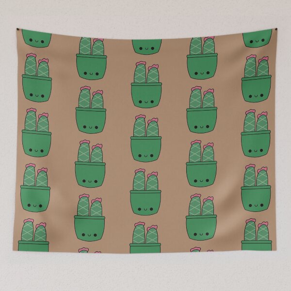 Item preview, Cute Kawaii Cactus In Green Pot designed and sold by KawaiiByDice.