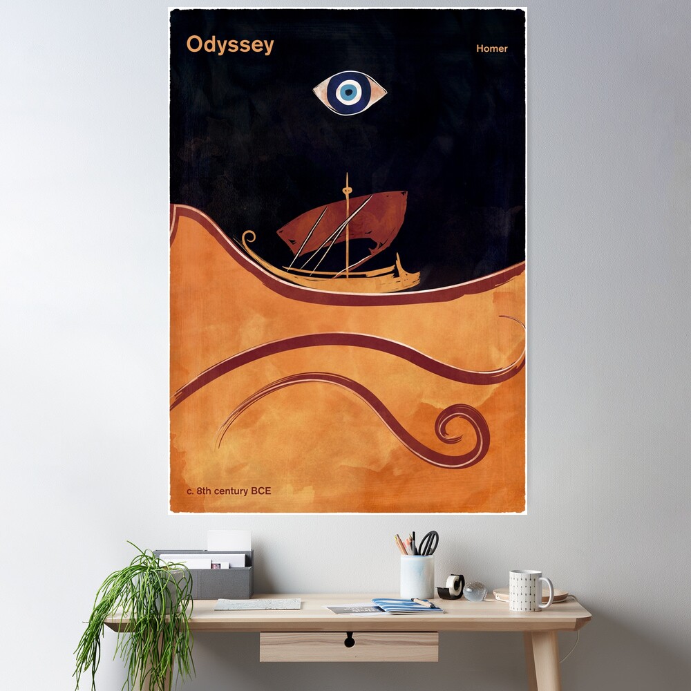 Odyssey - Homer, Greek Literature Art for Book Lovers