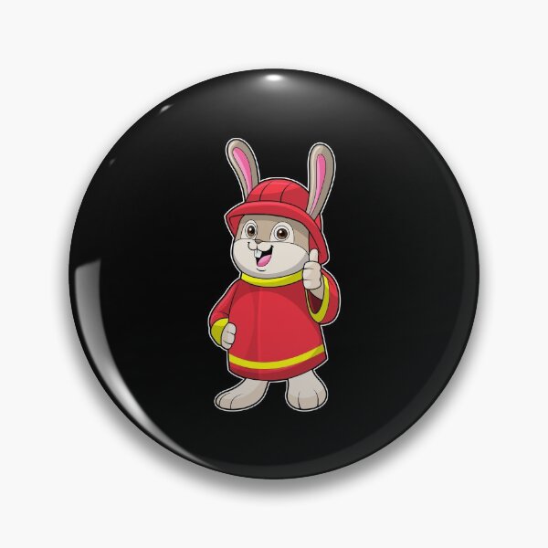 Item preview, Rabbit Firefighter Fire helmet Fire department designed and sold by Snabdesign84.