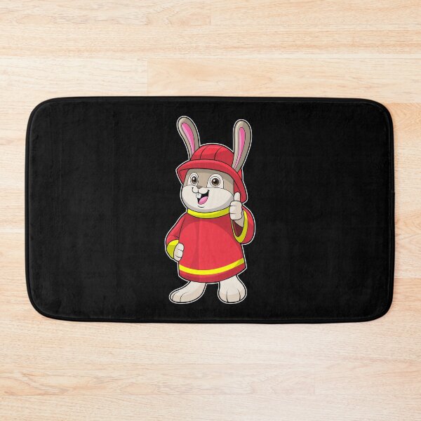 Item preview, Rabbit as Firefighter with Helmet designed and sold by Snabdesign84.