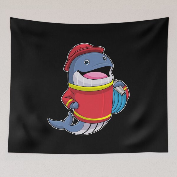 Item preview, Whale as Firefighter with Hose designed and sold by Snabdesign84.