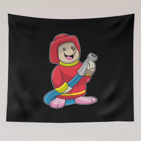 Item preview, Mole as Firefighter with Hose designed and sold by Snabdesign84.