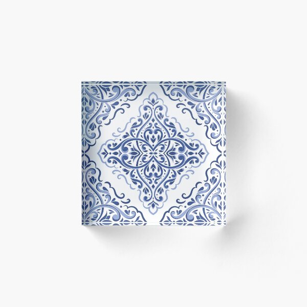 Item preview, Damask pattern with blue filigree. Design 21021. designed and sold by Annartlab.