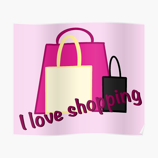 Print Shopping Bags Poster for Sale by brookesamole