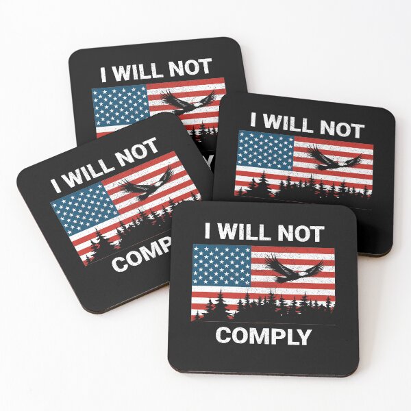 Item preview, I Will Not Comply No Mandates Medical Freedom Liberty designed and sold by TexasMerch.