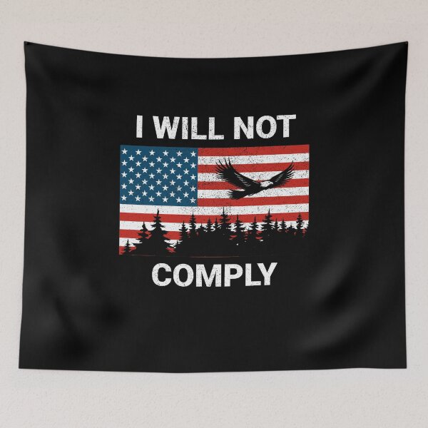 Item preview, I Will Not Comply No Mandates Medical Freedom Liberty designed and sold by TexasMerch.