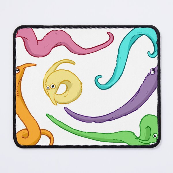 Item preview, Rainbow Worms on Strings • Digital Cartoon designed and sold by Kayla Glaser.