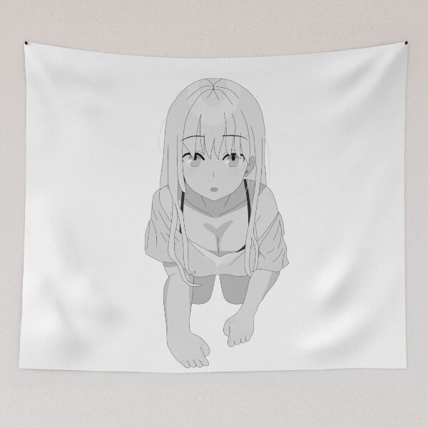 Item preview, Lewd anime girl hentai manga ecchi waifu gray tone designed and sold by ArthurPoe.
