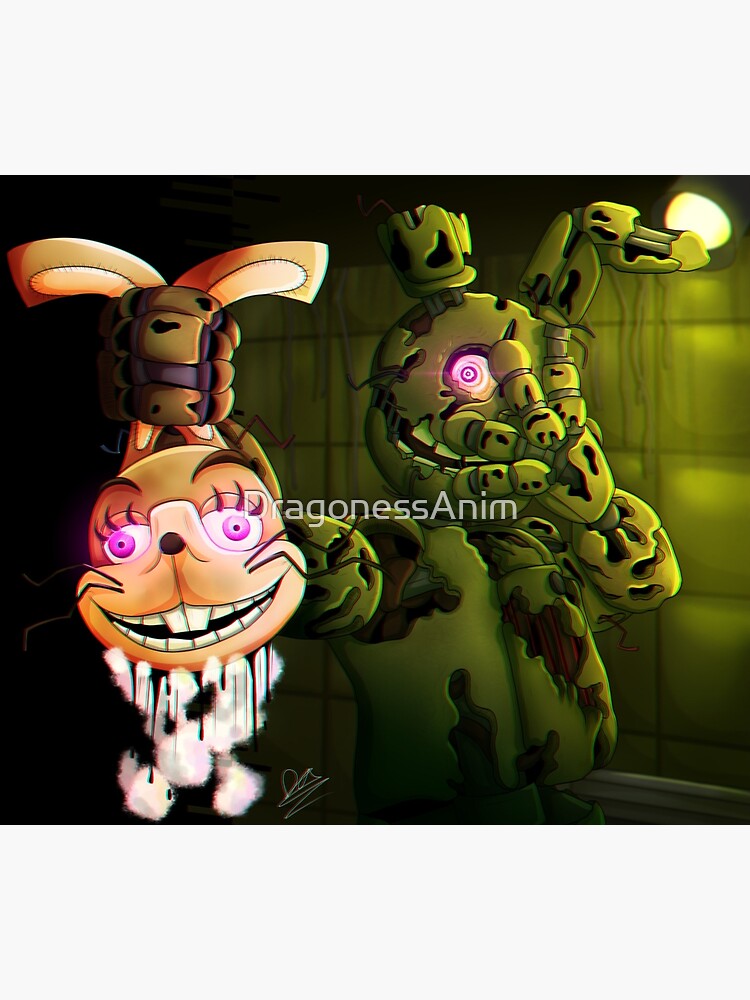 William Afton & Henry Emily, Spring Bonnie & Fredbear Poster for Sale by  DragonessAnim