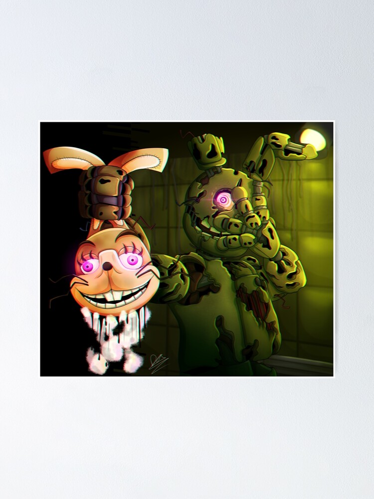 Into the Pit but it's Springtrap REMASTERED Art Board Print for Sale by  DragonessAnim