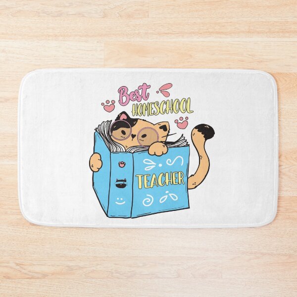 Item preview, Cute Homeschool Teacher Cat Cartoon  designed and sold by MrEddie10.