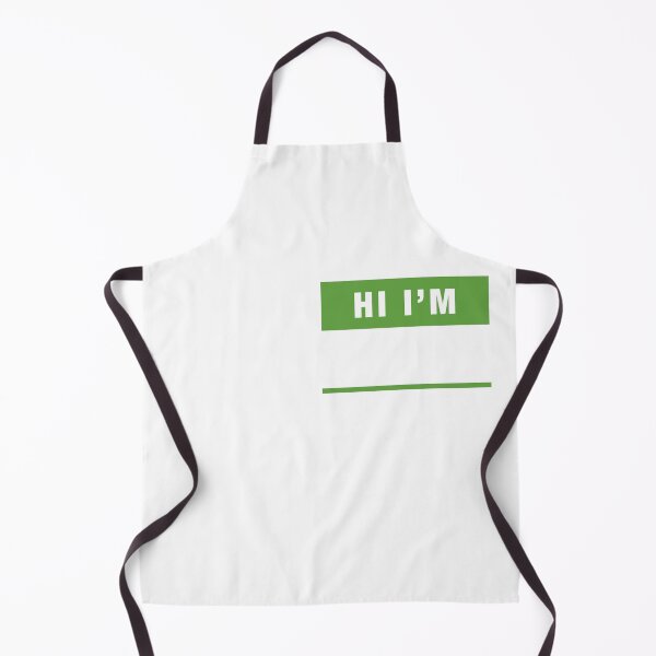 Aperçu de l'œuvre Porte-nom vierge basique "HI I'M" vert créée et vendue par 622Strands.