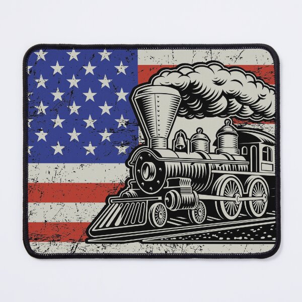 Item preview, American Flag Vintage Train designed and sold by thecooltable.