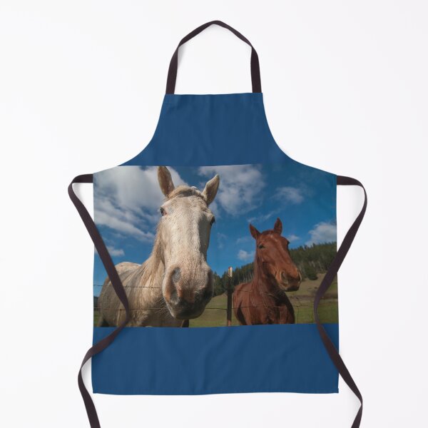 Item preview, Whitish and Chestnut Horses at Barbed wire fence designed and sold by Steven Holt.