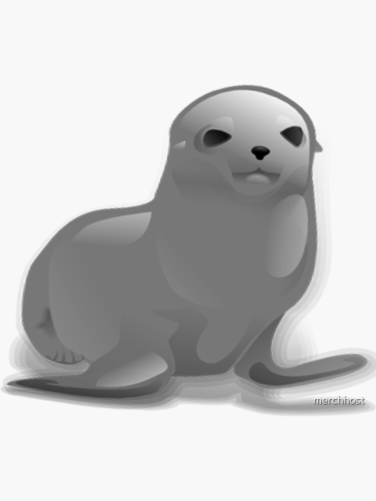 "Cute Cartoon Baby Seal" Sticker for Sale by merchhost Redbubble