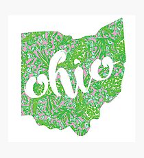 Ohio State Lilly Pattern Photographic Print