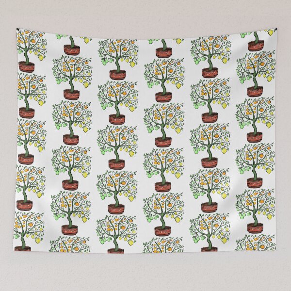 Item preview, Citrus Tree with 4 fruits designed and sold by SurlyAmy.