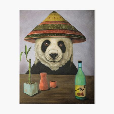 Chinese ink painting - panda with bamboo - ink painting panda bear