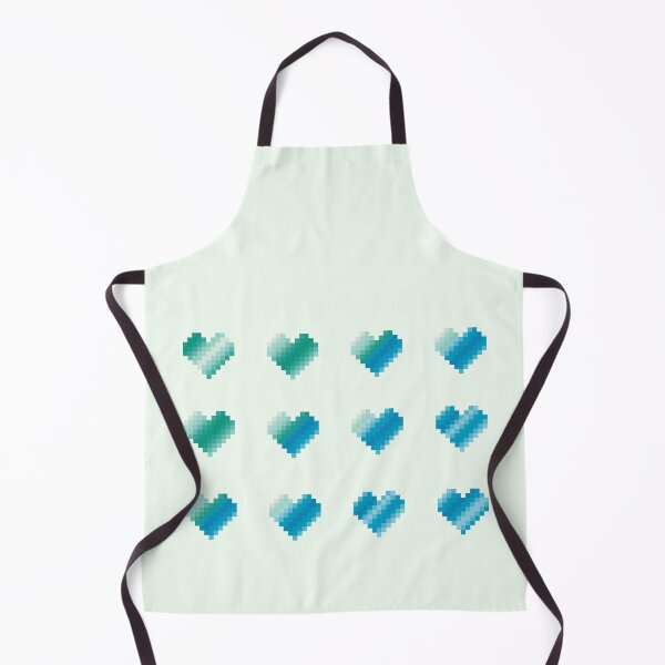 Item preview, 16 blue green pixel hearts designed and sold by greatnorris.
