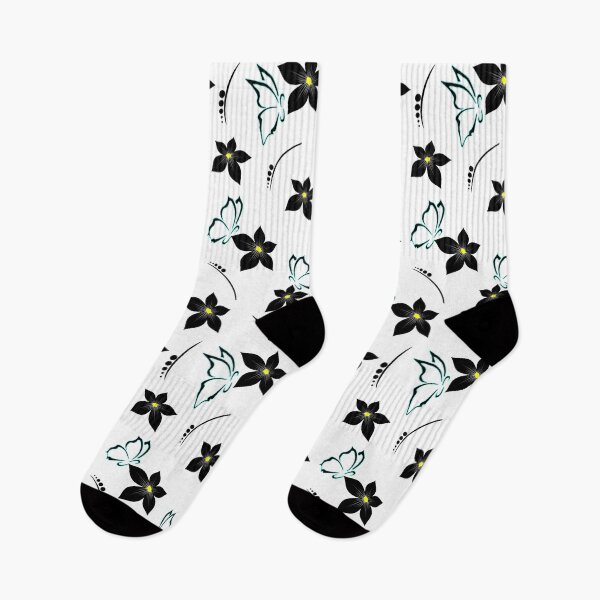 Item preview, Black flowers and butterflies designed and sold by Topmel.