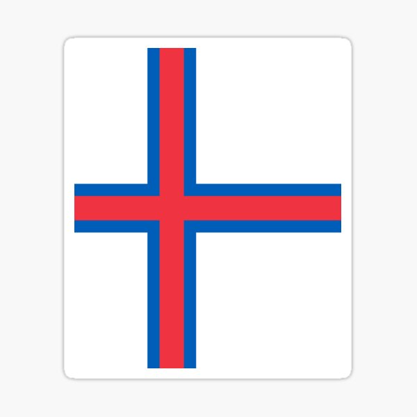 Flag of Faroe Islands, Faroe Islands Flag, Faeroe Islands Flag, Faroe, Faeroe, Faroes, Islands, Flag, Island Sticker