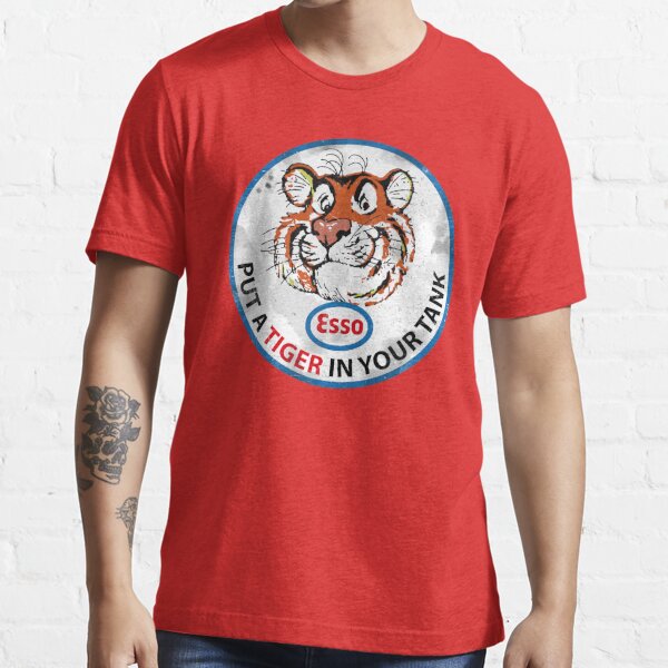 Esso put a tiger vintage sign" T-shirt for Sale by Ploxd Redbubble | esso t-shirts - oil and gas t-shirts - gas station sign t-shirts