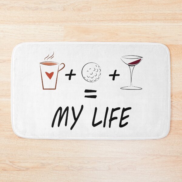 Item preview, 'coffee+golf+wine=my life' designed and sold by smokin-prints.