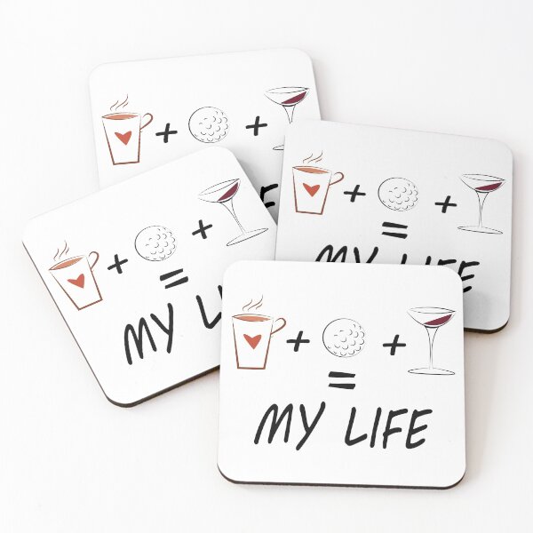 Item preview, 'coffee+golf+wine=my life' designed and sold by smokin-prints.