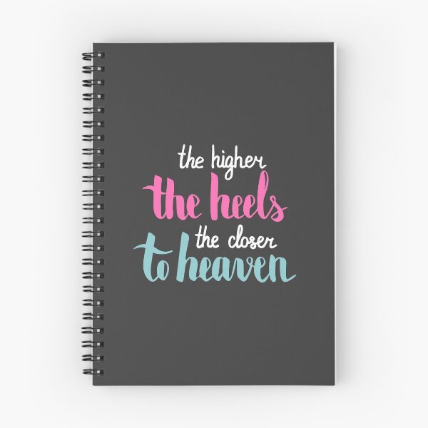 Item preview, The higher the heel the closer to heaven. Colorful text on dark background. designed and sold by kakapostudio.