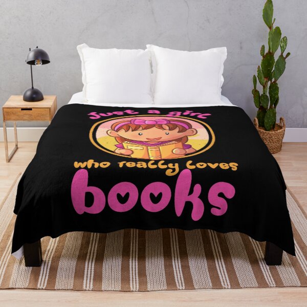 Item preview, Just a girl who really loves books, Funny book lover quote designed and sold by AS-Shirts.