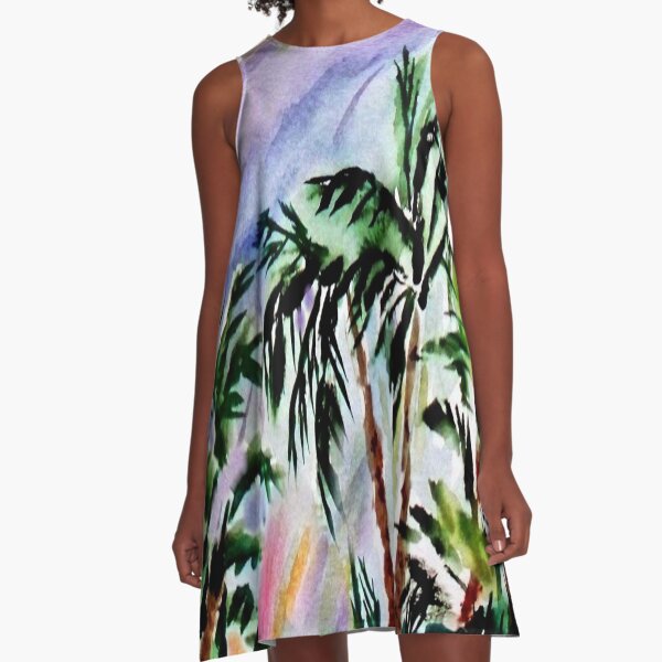 Tropical Storm A-Line Dress