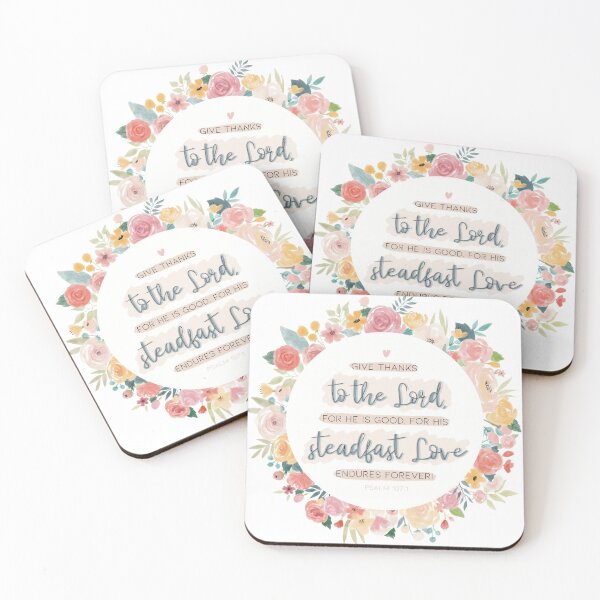 Item preview, Give Thanks Bible verse, Psalm 107:1 designed and sold by Isabelle Verona.