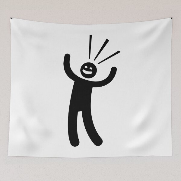 Item preview, Happy Cheerful Delighted Man - Person Stickman - Black Version designed and sold by Stickman--.