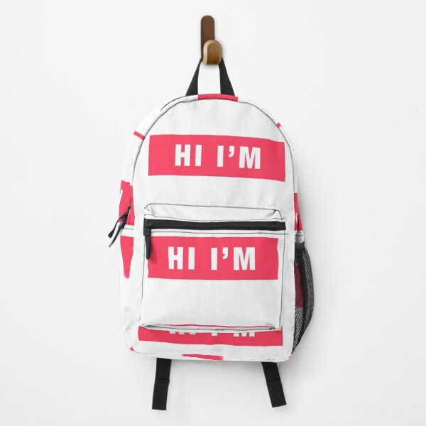 Item preview, "HI I'M" Basic Blank Name Tag Red designed and sold by 622Strands.