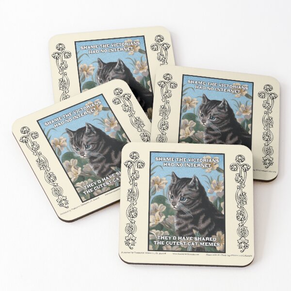 Item preview, Shame The Victorians Had No Internet - Cute Tabby Cat Meme, 19th Century Style designed and sold by TimespunThreads.