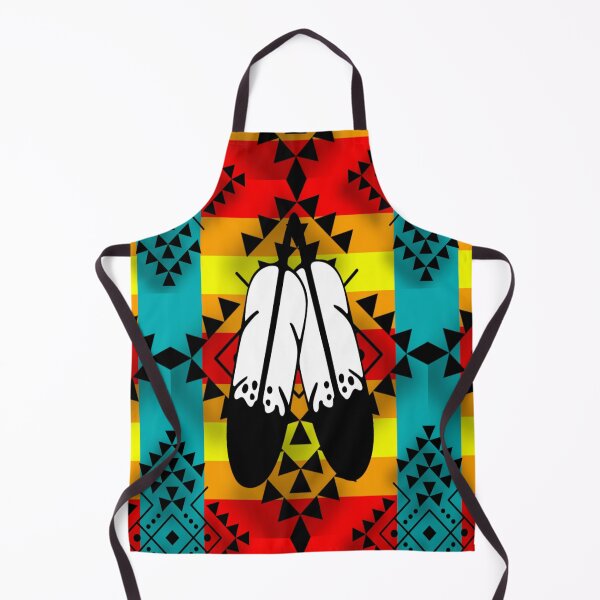 Item preview, Turquoise Double Feather Native Print designed and sold by JMWCD.