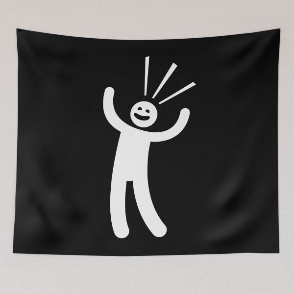 Item preview, Happy Cheerful Delighted Man - Person Stickman - White Version designed and sold by Stickman--.