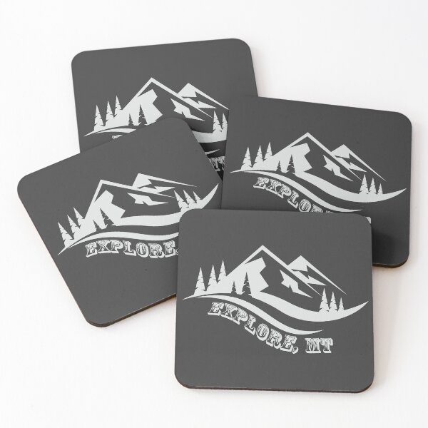Item preview, 406 - Explora Montana (blanco sobre negro) designed and sold by Gilby-Designs.