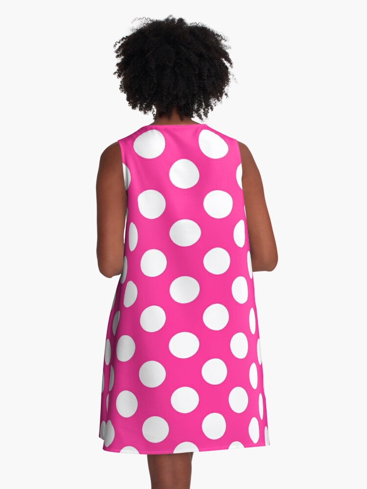 Pink And White Polka Dots - Pink And White