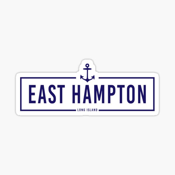 Hipster East Hampton Sticker