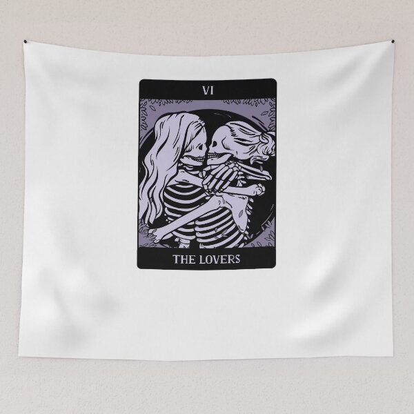 Item preview, Tarot Gift ,The Lovers Tarot Card , Skull Tarot Card Ocult, Lesbian Skeleton Love , Lesbian,Skeleton designed and sold by Golfpanu2020.