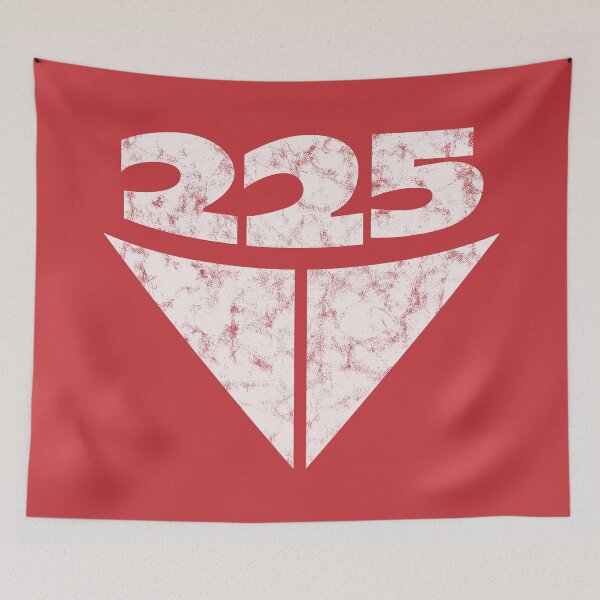 Item preview, 225 Aussie Valiant Badge (White on Red - Worn) designed and sold by Justin Ellis.