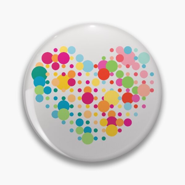 Item preview, Heart - dotted design in neon pastel colours designed and sold by greatnorris.